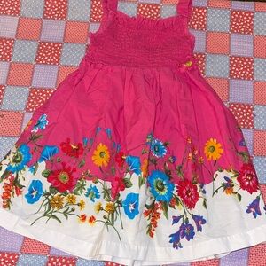 Blueberi Boulevard Pink Floral Kids Dress